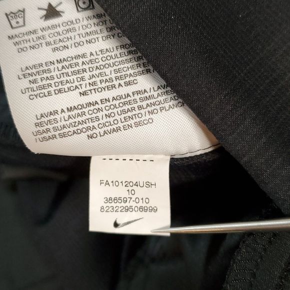 Nike Golf Stretch Dri-Fit Subtle Grey/Black Plaid Pants‎ Size 10 Super Cute! - Picture 9 of 9